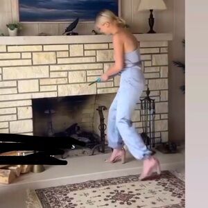 Blue the Silk Lemon Jumpsuit, Tie Waist